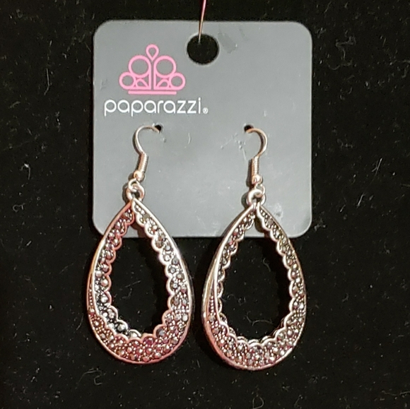 Paparazzi Earrings - Royal Treatment Silver